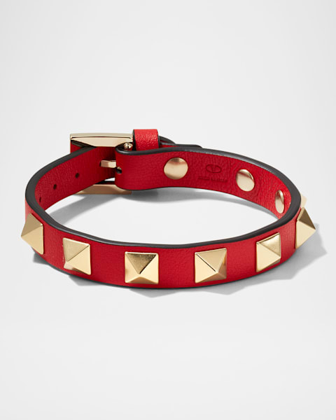 Valentino Garavani VLogo Oval Metal Bracelet with Swarovski