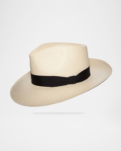 CASABLANCA Men's Zig Zag Crochet Bucket Hat | Neiman Marcus