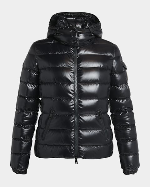 Moncler Maire Shiny Puffer Jacket with Removable Hood