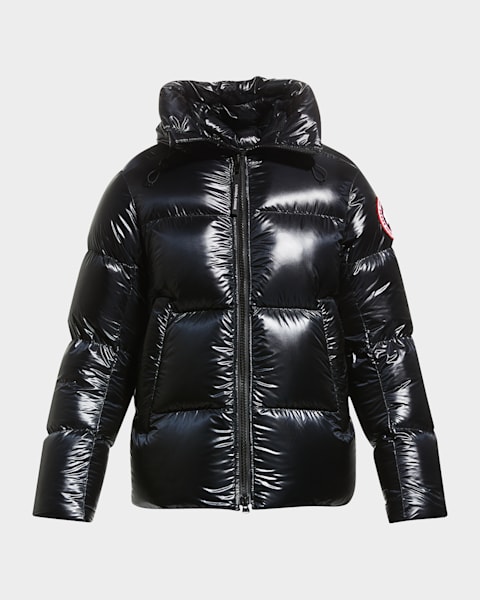 Canada Goose Men's Crofton Black Disc Puffer Jacket | Neiman Marcus
