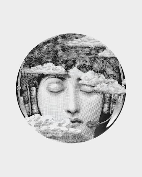 その他 fornasetti Fornasetti Tema E Variazioni N1 Wall Plate (26cm) | Black
