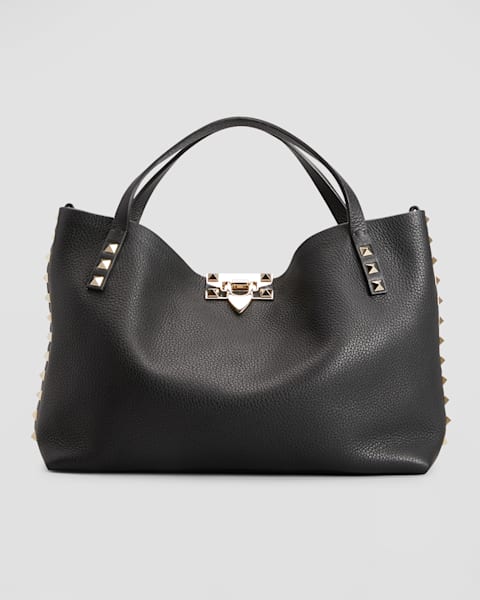 【関税＆送料込み】Valentino Garavani Rockstud Canvas Mediu Valentino Garavani Rockstud Medium Shoulder Bag | Neiman Marcus