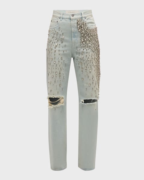 Crystal Slit Jeans