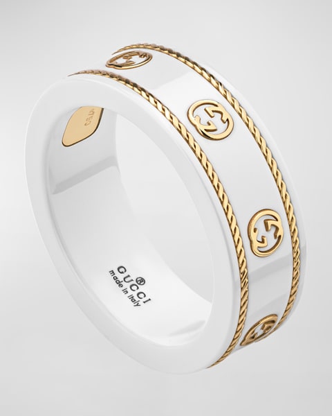 Gucci Blind for Love 5mm Sterling Silver Band Ring | Neiman Marcus