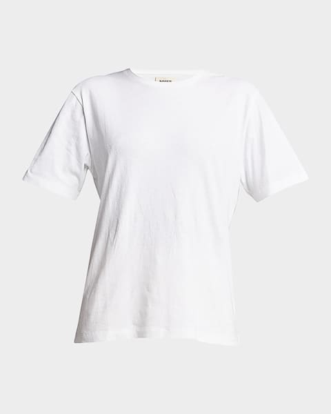THE ROW Kaddy Textured Short-Sleeve T-Shirt | Neiman Marcus