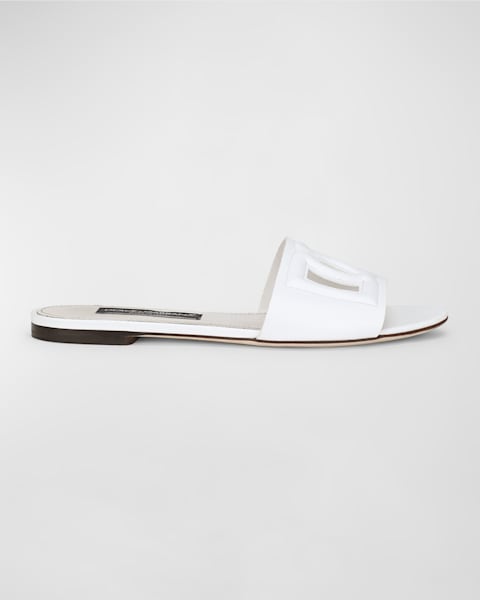 Tye Leather Knots Slide Sandals