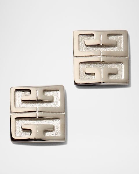 Givenchy Men's Asymmetrical Crystal Pavé Lock Earrings | Neiman Marcus