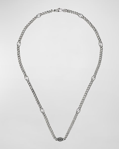アクセサリー GUCCI Thin Interlocking G Necklace Gucci Jewelry Interlocking G Necklace, Silver | Gearys