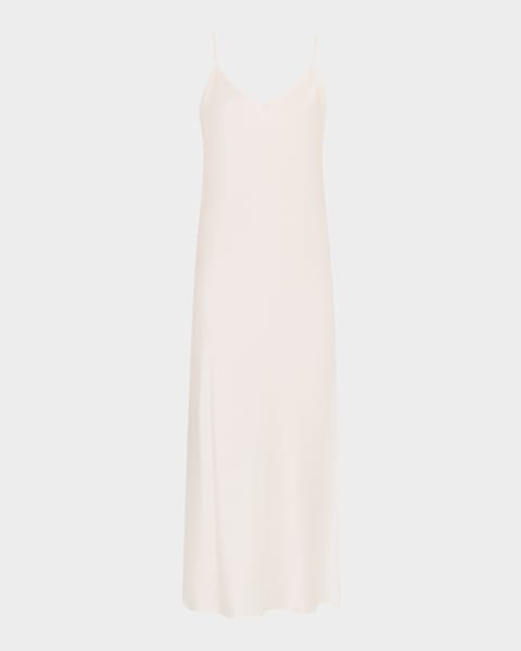Bijoux Lace-Inset Silk Gown