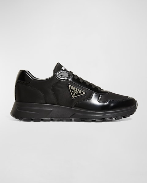 Prada Men's Americas Cup Napa Leather Low-Top Sneakers