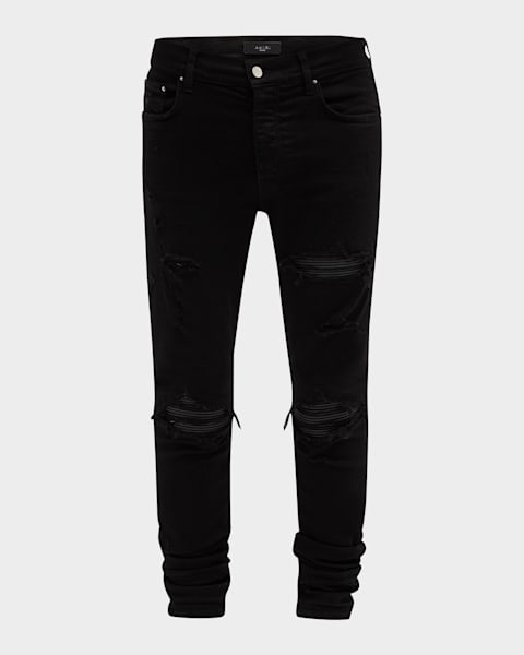 幻 最安値 AMIRI WAXED MX1 JEAN VINTAGE BLACK Amiri Men's MX1 Waxed Skinny Jeans | Neiman Marcus