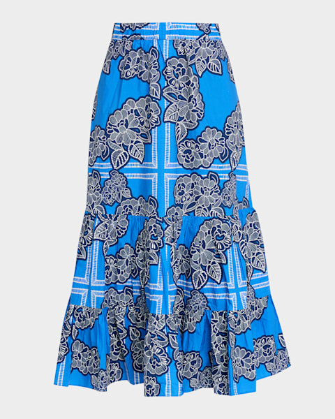 Vince Asymmetric Plaid Circle Skirt | Neiman Marcus
