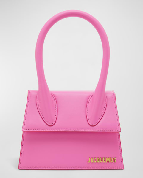 Jacquemus Le Petit Bambola Chain-Link Leather Bucket Bag