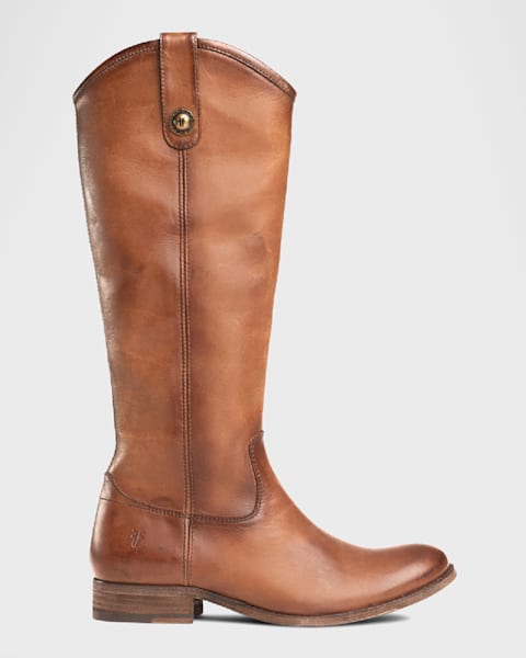 Ferragamo Roly Leather Gancino Buckle Tall Boots | Neiman Marcus