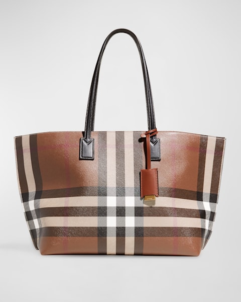 Burberry Highlands Medium Check Tote Bag | Neiman Marcus