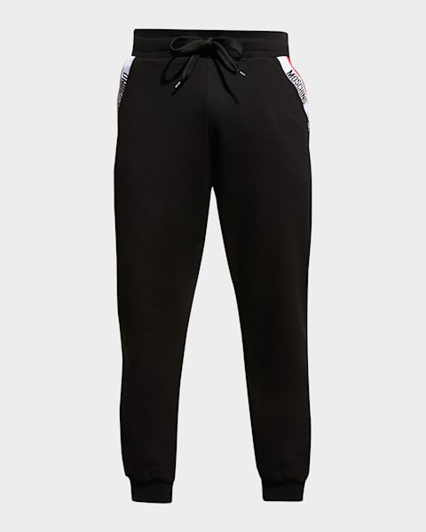 【送料&関税込】Moschino Track-pants With Side Logo Stripes MOSCHINO Logo Side Stripe Track Pants, Black – OZNICO