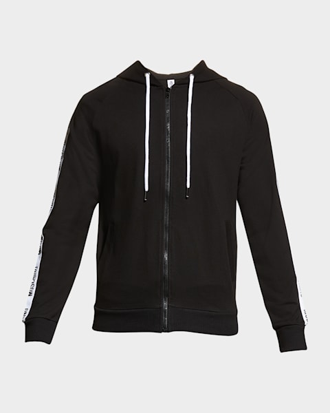 Moschino Men's Bear Logo Zip Hoodie | Neiman Marcus
