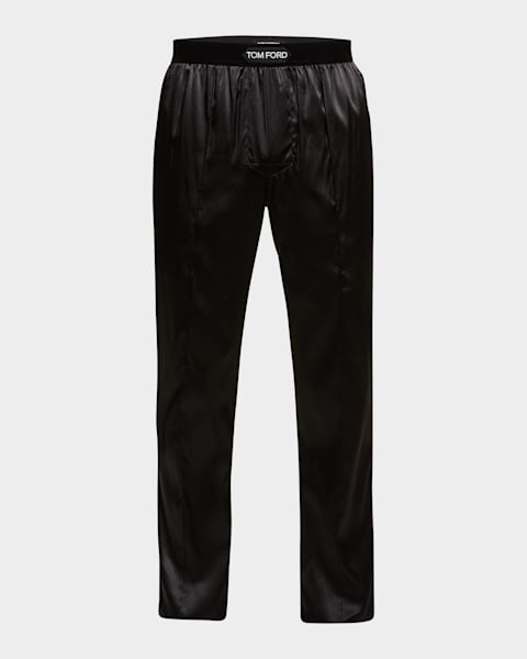 TOM FORD Men's Cotton and Silk Twill Side-Stripe Jogger