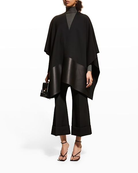 Max Mara Zebio Cashmere Belted Poncho | Neiman Marcus