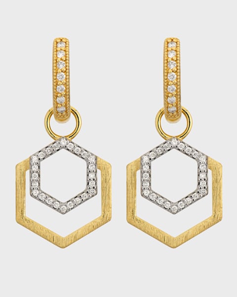 Valentino Garavani Open Crystal V Logo Earrings | Neiman Marcus