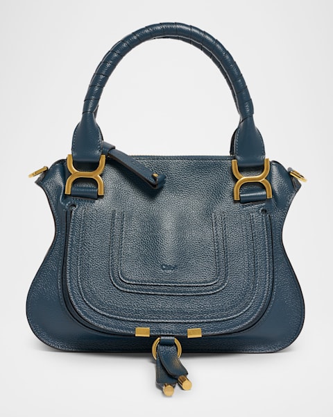 Chloe Marcie Medium Satchel Bag in Shiny Calfskin | Neiman Marcus