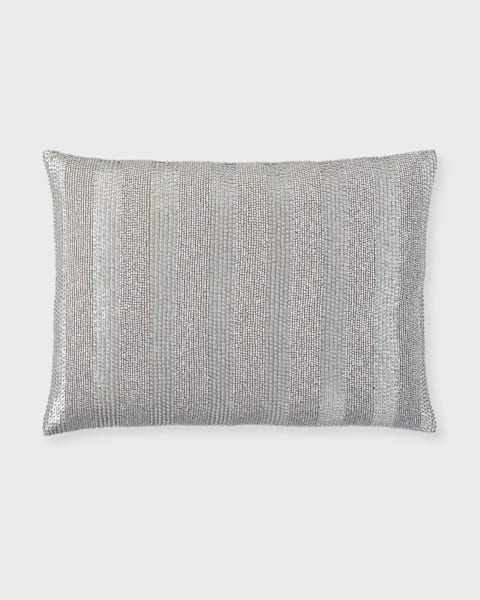 Nesher Beaded Lumbar Pillow, 14" x 24"