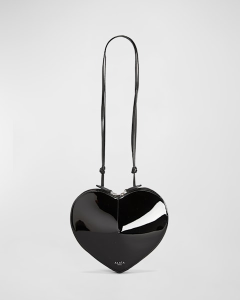 ALAIA Le Coeur Crossbody Bag in Paper Straw | Neiman Marcus