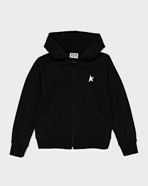 Givenchy Kid's Logo-Print Zip-Front Hoodie, Size 14 | Neiman