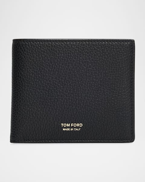 TOM FORD Men's T Line Croc-Effect Bifold Card Holder | Neiman Marcus