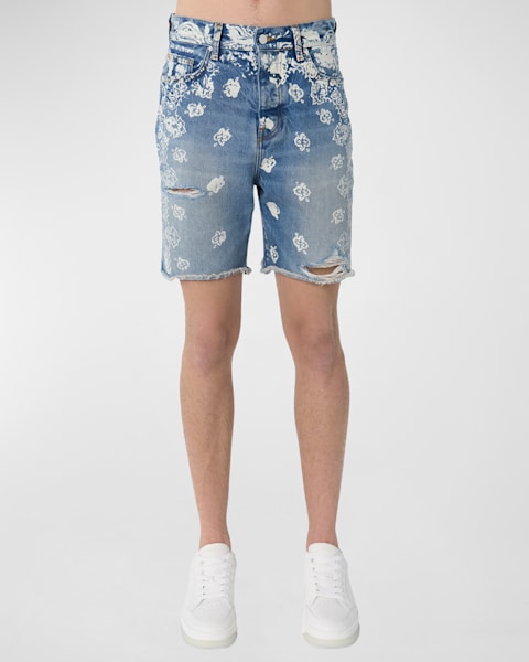 Men's MFVLA1 Two-Tone Denim Shorts