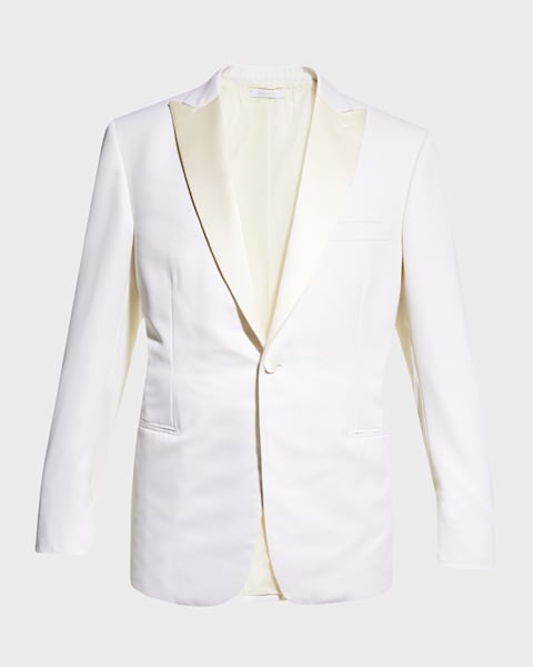 Emporio Armani Men's Textured Solid Dinner Jacket | Neiman Marcus