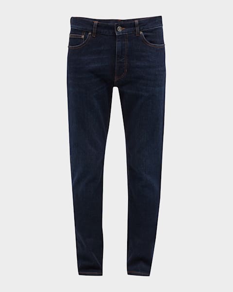 Givenchy Men's Denim Wide-Leg Cargo Pants | Neiman Marcus
