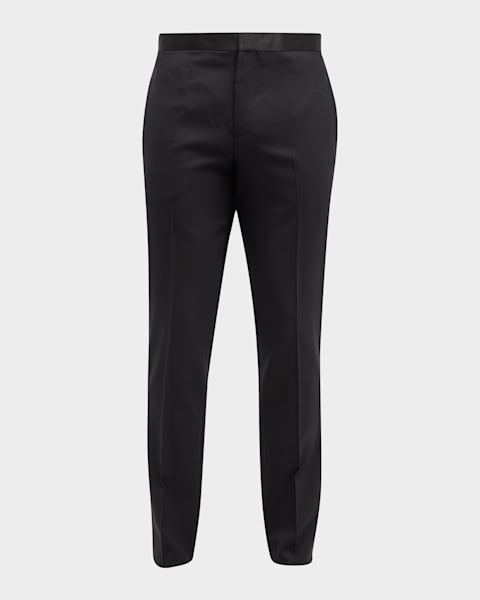 Emporio Armani Men's G-Line Flat Front Trousers | Neiman Marcus