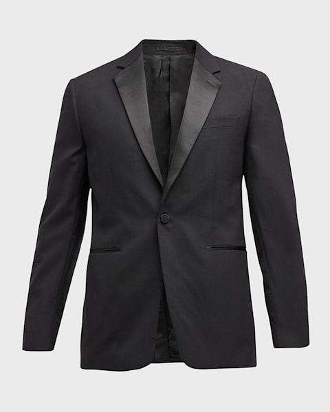 dunhill Men's Double-Breasted Peak Lapel Dinner Jacket