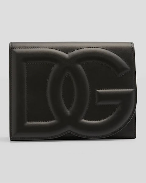 【関税＆送料込み】Dolce & Gabbana Dg Logo Leather Zip-Arou Dolce&Gabbana DG Logo Zip Leather Clutch Bag | Neiman Marcus