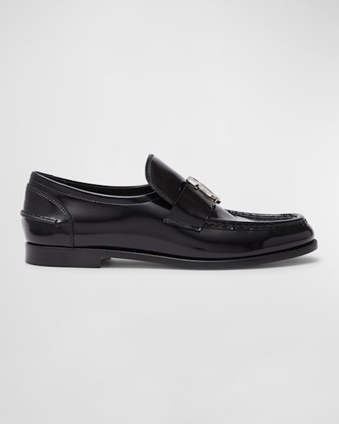 Miu Miu Buffalo Leather Buckle Loafers | Neiman Marcus Miu Miu Buffalo Leather Buckle Loafers | Neiman Marcus