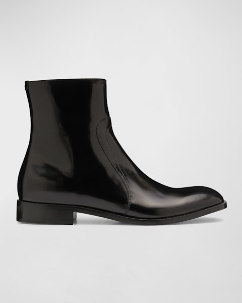 Saint Laurent Men's Jose 75 Zip Ankle Boots | Neiman Marcus