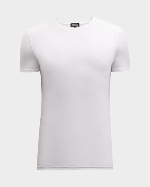 ZEGNA Men's Silk-Cotton Leggerissimo T-Shirt | Neiman Marcus