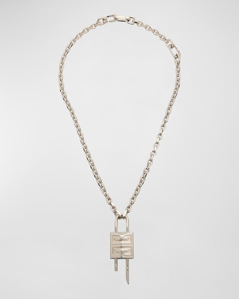 Givenchy Men's Lock G-Chain Necklace | Neiman Marcus
