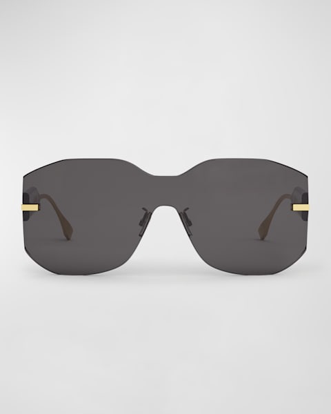 F♡ Fendi F Monogram Rimless Metal Butterfly Sunglasses | Neiman