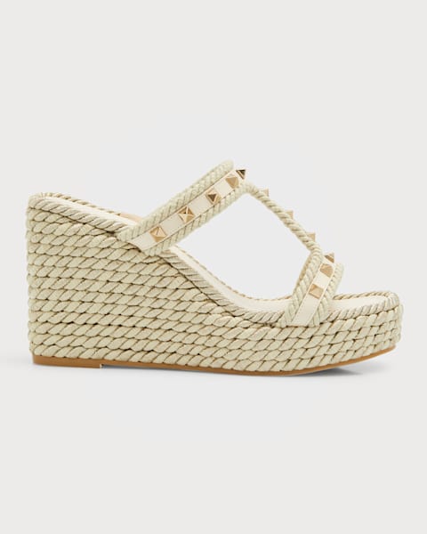 VALENTINO ウェッジサンダル ホワイト/ゴールド 39 VALENTINO ウェッジサンダル ホワイト/ゴールド 39 VALENTINO