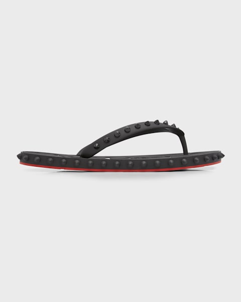 Just Nothing Clear Red Sole Slide Sandals