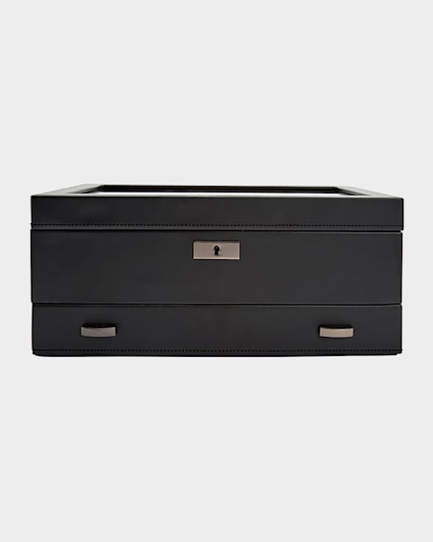 WOLF British Racing 10-Piece Watch Box with Drawer | Neiman Marcus