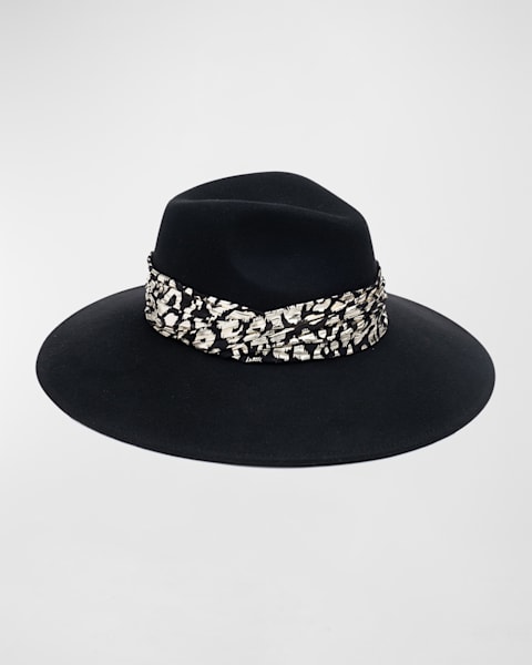 Jeanne Rabbit Hair Fedora Hat