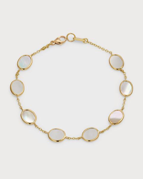 Mini Bracelet Artisanal En Nacre Avec Message 'I Love Rock'n'roll' - Pour Ados, Bijou Fait Main