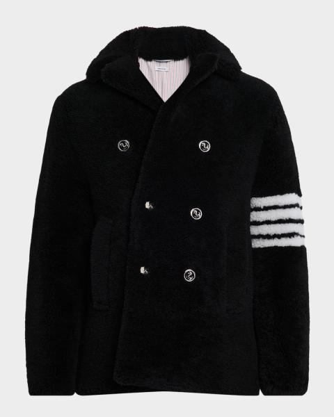 Givenchy Men's Double-Face Wool Peacoat | Neiman Marcus