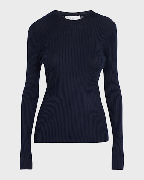 Cashmere Superfine Crewneck Top | Neiman Marcus
