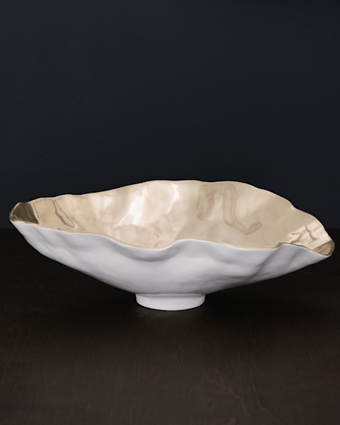 Beatriz Ball Resin Sorbet Large Oval Bowl - Coconut main image 0