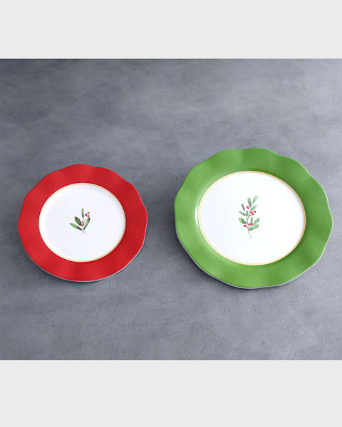VIDA Alegria 11" Dinner Plates, Set of 4 (White)