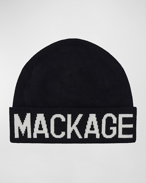 Men's M-Logo Patch Beanie Hat